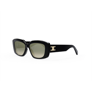 01F - Shiny Black with Gradient Brown Lenses