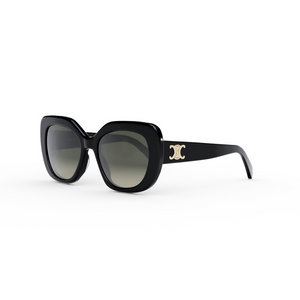 01F - Shiny Black with Brown Lenses