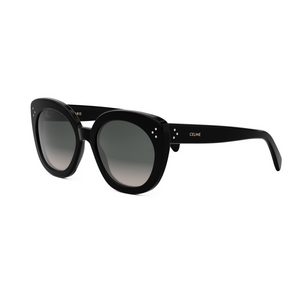 01F - Shiny Black with Brown Gradient Lenses