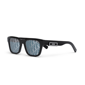 10B8 - Shiny Black with Blue Mirror Lenses