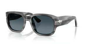 1192S3 - Striped Grey with Polarized Light Blue Gradient Dark Blue Lenses