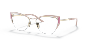 14A1O1 - Alabaster/Begonia/Pale Gold with Clear Lenses