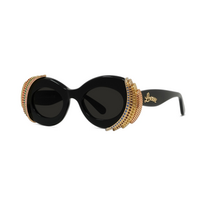 01A -  Shiny Black with Grey Lenses