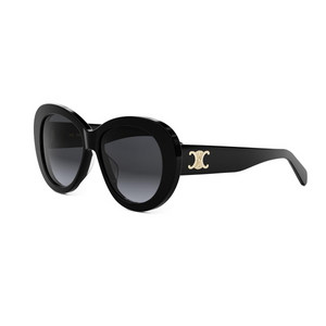 01B - Shiny Black with Grey Gradient Lenses