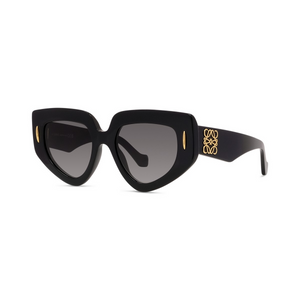 01B- Shiny Black with Black Gradient Lenses