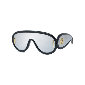 01C - Shiny Black with Smoke Mirror Lenses