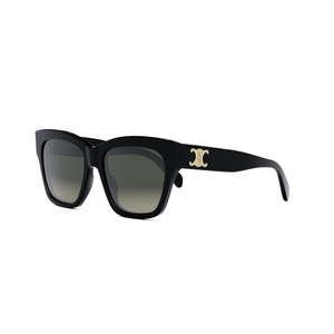 01F -  Shiny Black with Gradient Brown Lenses