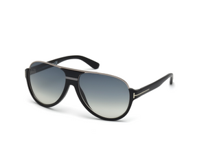 02W - Matte Black with Gradient Blue Lenses