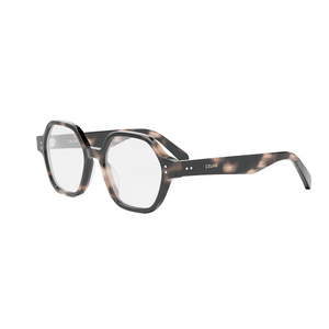 055 - Shiny Coloured Havana with Clear Lenses