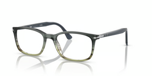 1012 - Grey Striped Green Gradient with Clear Lenses