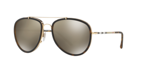 10525A - Havana with Light Brown Mirror Dark Gold Lenses