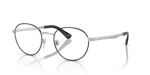 1074 - Black-Silver with Clear Lenses