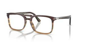 1136 - Black Striped Brown with Clear Lenses