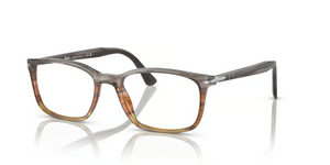 1137 - Striped Grey - Gradient Brown with Clear Lenses