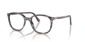 1155 - Striped Blue with Clear Lenses