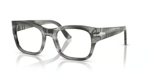 1192 - Striped Grey with Clear Lenses
