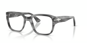 1192 - Striped Grey with Clear Lenses