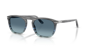 1205Q8 - Striped Grey Gradient Blue with Azure Gradient Blue Lenses