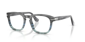 1205 - Striped Grey with Clear Lenses