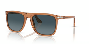 1213S3 - Transparent Brown Red with Light Blue Gradient Dark Blue Polar Lenses