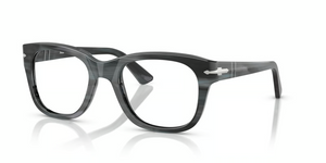 1224 - Striped Grey with Clear Lenses