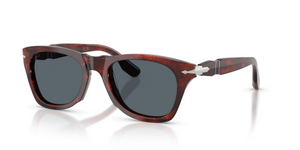 1242R5 - Red Havana with Blue Lenses