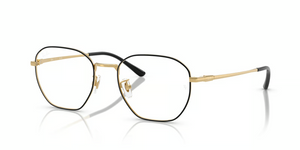 1250 - Black On Gold with Clear Lenses