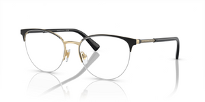 1252 - Black/Pale Gold with Clear Lenses