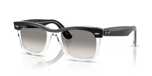 129432 - Black On Transparent with Clear Gradient Grey Lenses