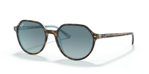 13163M - Havana On Light Blue with Blue Gradient Grey Lenses