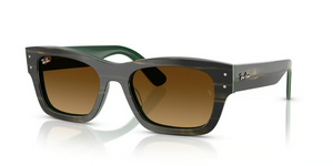 140285 - Striped Green On Green with Brown Gradient Lenses