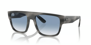 14043F - Striped Grey with Clear & Blue Lenses
