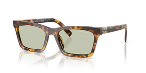 14L50O - Honey Havana with Light Green Lenses