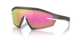 15P20A - Metal Grey with Multilayer Pink Lenses