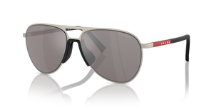 18X80I - Matte Champagne with Purple Brown Mirror Silver Lenses