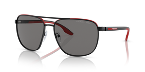 19G02G - Black/Red with Dark Grey Polarized Lenses