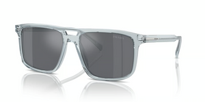 19T175 - Transparent Azure with Dark Grey Flash Silver Lenses