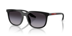 1AB31A - Black with Grey Gradient Dark Blue Lenses