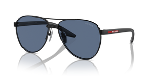1BO06A - Matte Black with Dark Blue Lenses