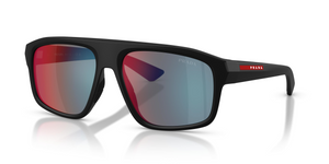 1BO08F - Matte Black with Dark Grey Mirror Blue/Red Lenses