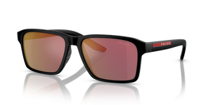 1BO10A - Matte Black with Dark Grey Mirror Red Tuning Lenses