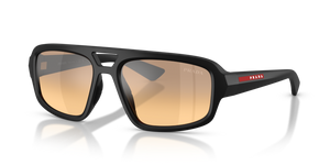 1BO40Z - Matte Black with Orange Mirror Silver Gradient Lenses