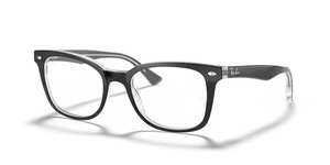 2034 - Black On Transparent with Clear Lenses