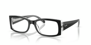 2034 - Black On Transparent with Clear Lenses