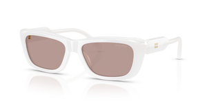 20M20I - Opal White with Light Purple Brown Lenses
