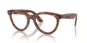2144 - Striped Havana with Clear Lenses