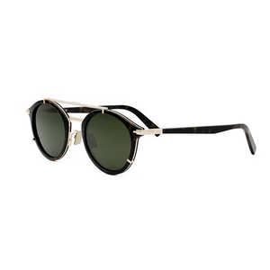 22C0 - Shiny Dark Havana with Green Lenses