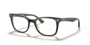 2383 - Havana On Green with Clear Lenses