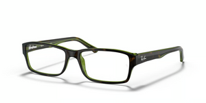2383 - Havana On Green with Clear Lenses