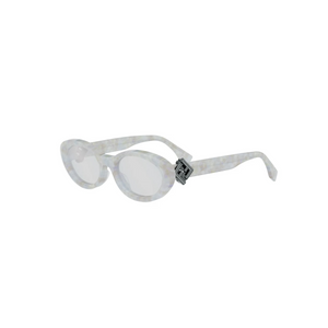 25C - Shiny White with Grey Mirror Lenses